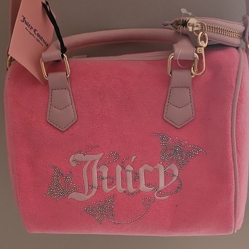 Juicy Couture Pink Mini Bag with Metallic Embellishments